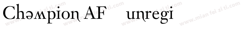 Champion AF (unregi字体转换